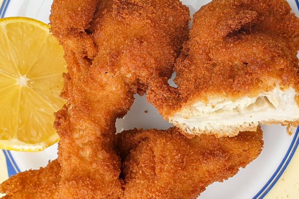 Austernpilzschnitzel mit Joghurtsauce